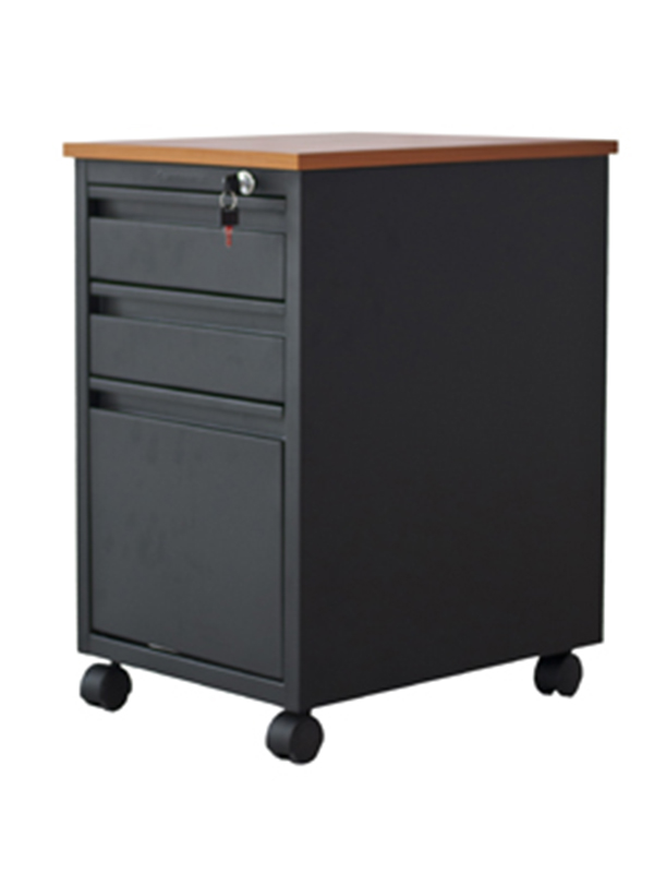 robot metálico de 3 gavetas